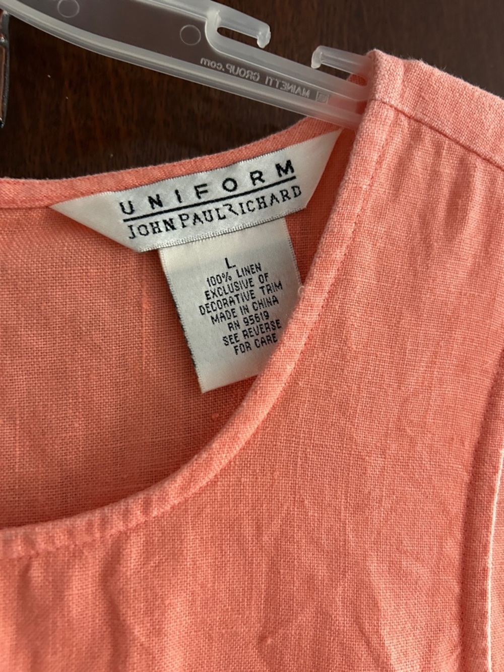 Vineyard Vines Peach Coral Sleeveless Shift Dress with Floral Appliqué - Picture 2 of 3